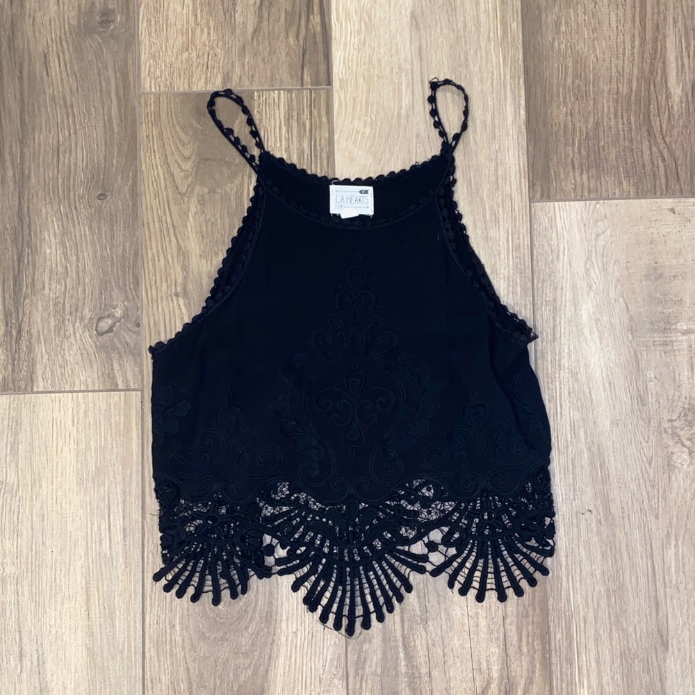 Black LA HEARTS Tank